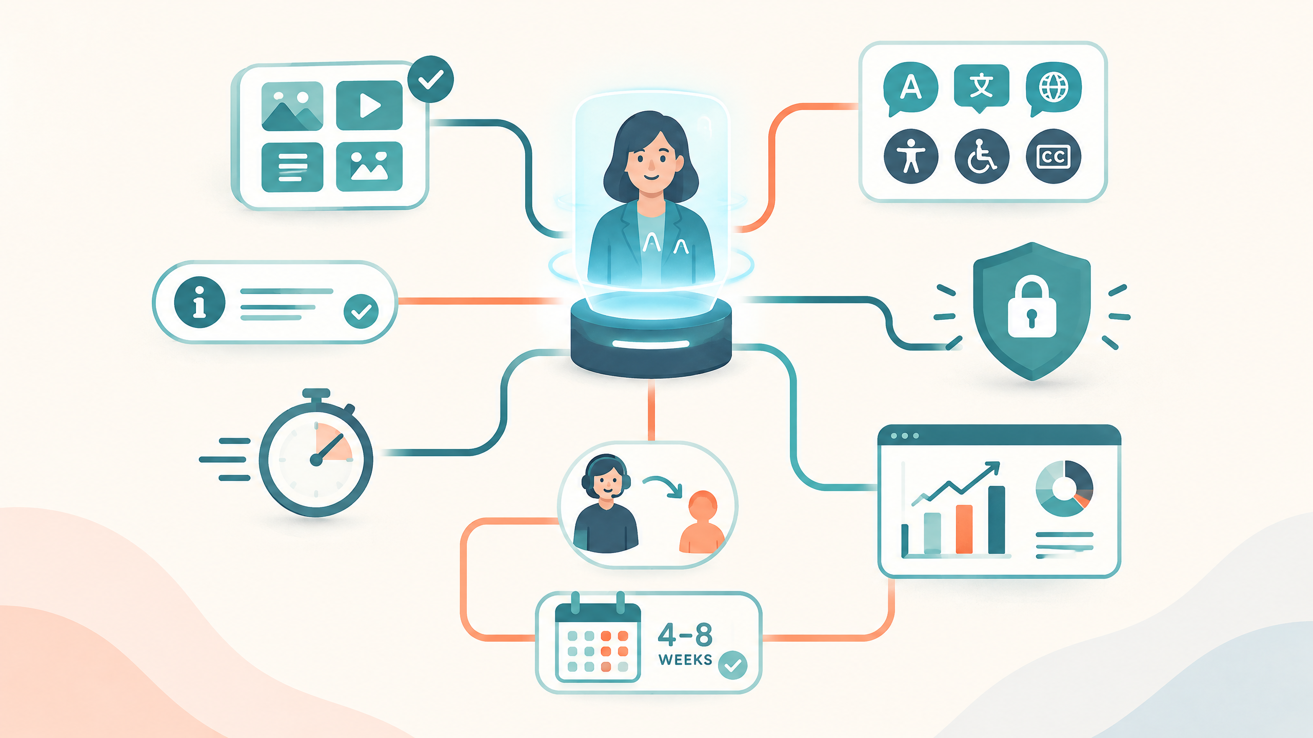 Content control, accessibility, response speed, staff handover, and a measured 4-to-8-week pilot — the decisions that determine whether a pilot is judged fairly.