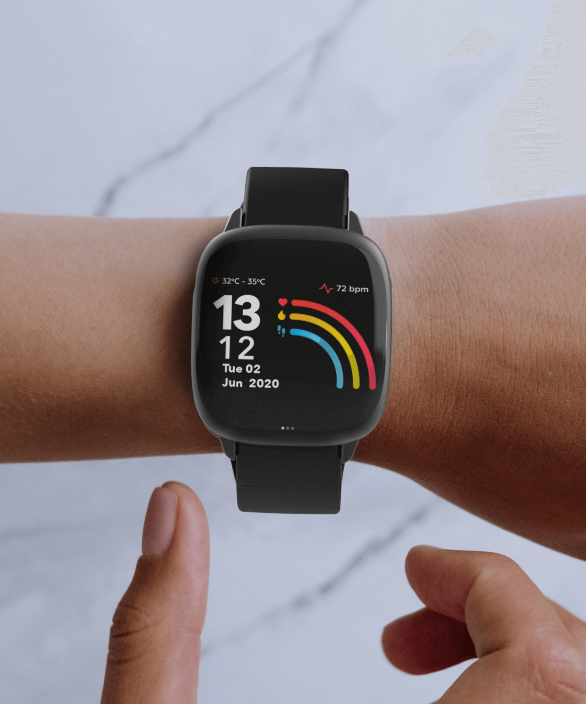 Ein watch worn on the wrist