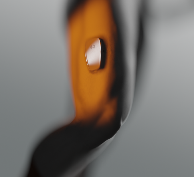 Close-up of the Hippos device against the legging fabric