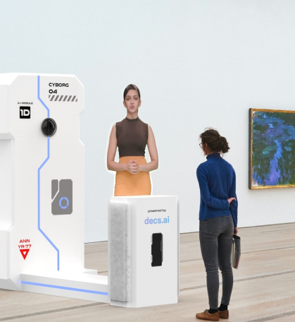 Holobot - A human like hologram that interacts with you