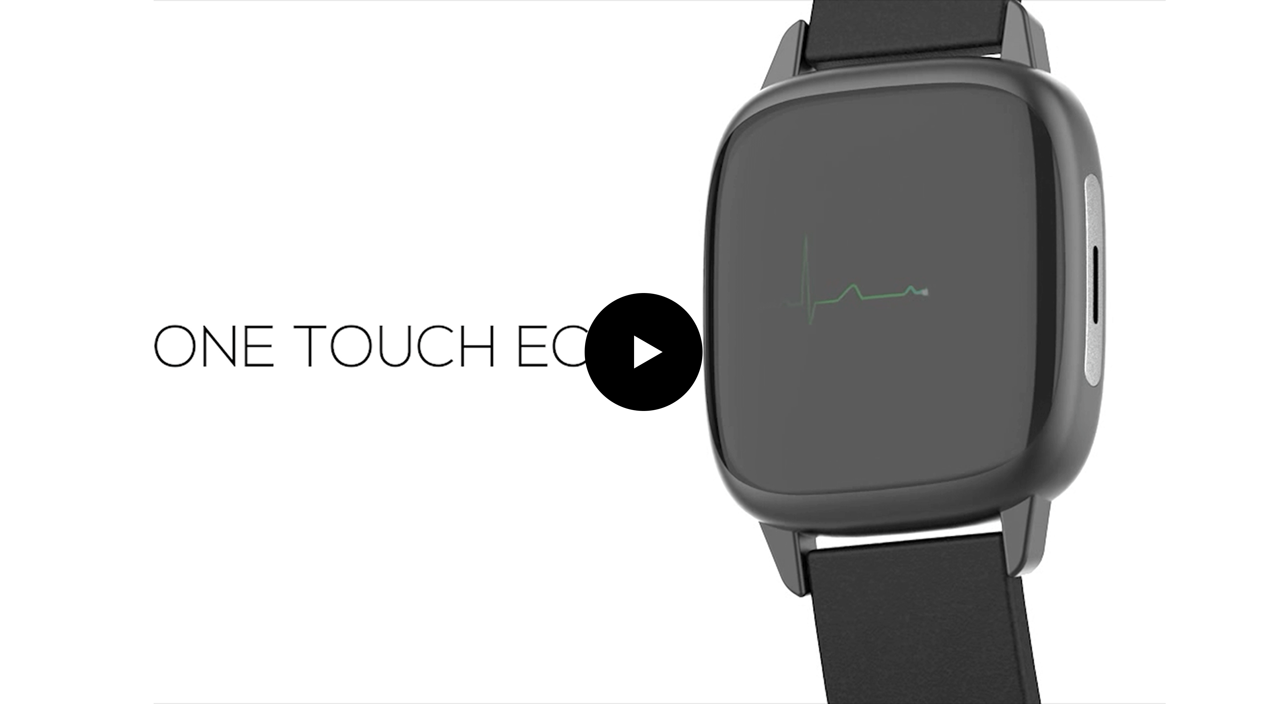 Ein one-touch ECG trace on the watch face